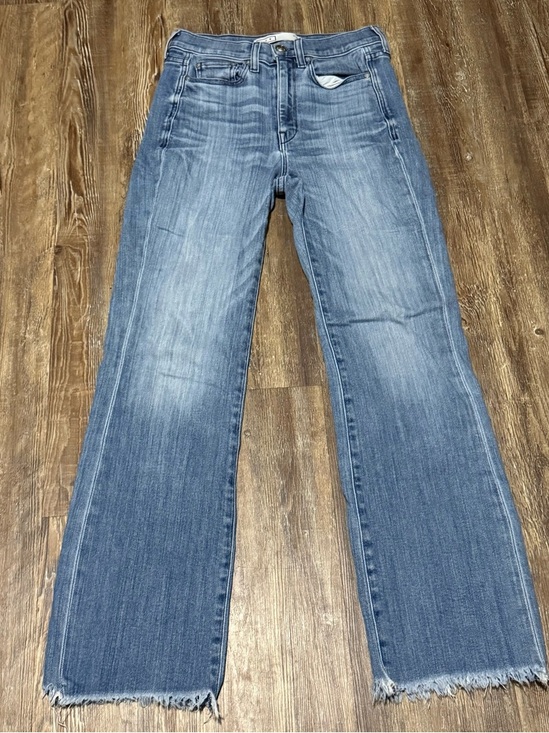 AYR Denim - AYR The Pop Jeans Women's 26L High Rise Straight Leg Frayed Hem Designer Denim